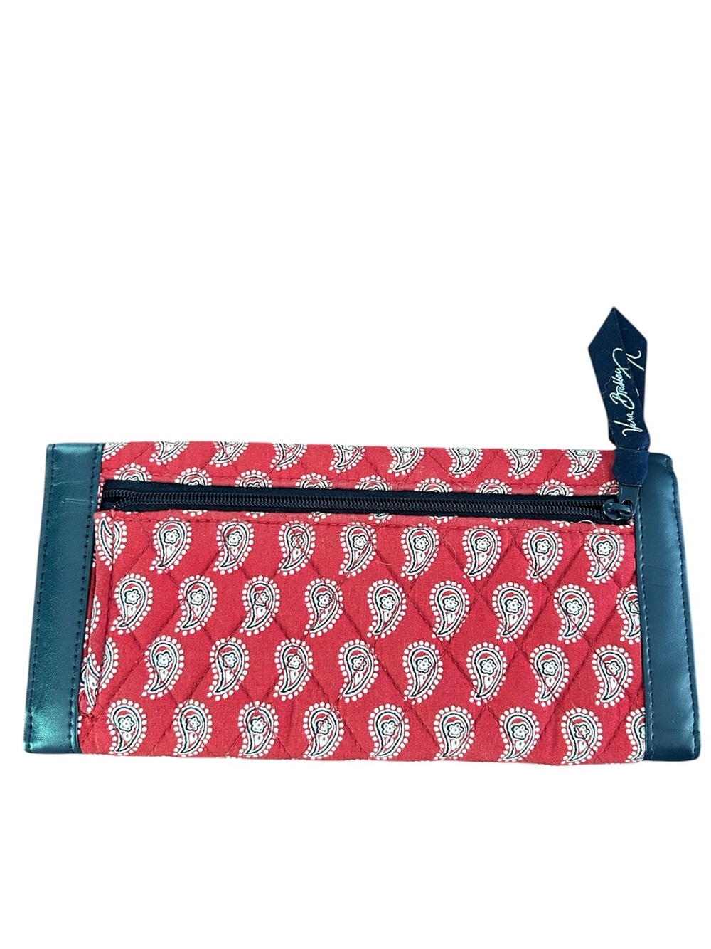 Mom Day Sale Vera Bradley Petite Red Bandana Paisley Crossbody Bag & Wallet EUC - Picture 9 of 11